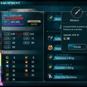 equipment menu